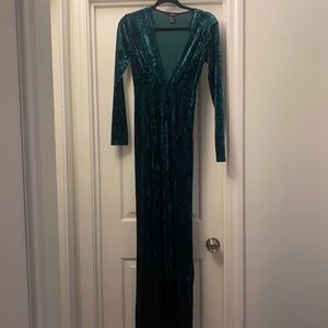 Velvet maxi dress